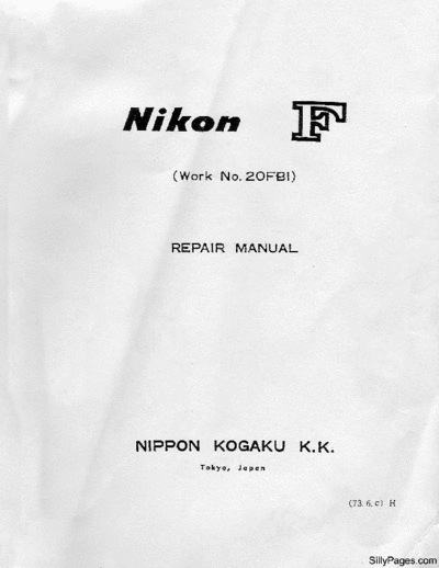 Nikon F Repair Manual Camera - (9.398Kb) pag. 30